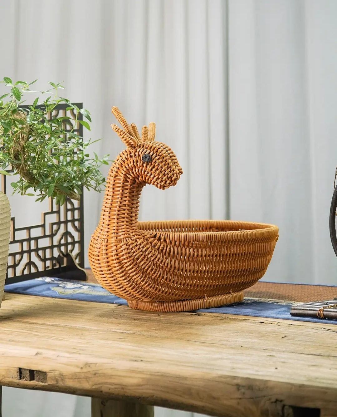 Giraffe Woven Fruit Basket