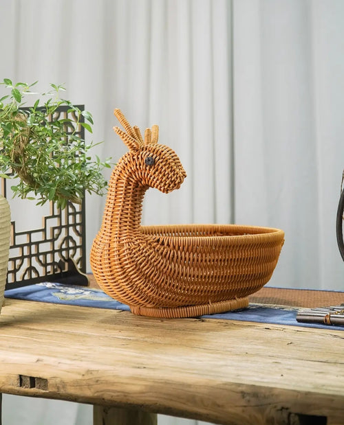 Giraffe Woven Fruit Basket