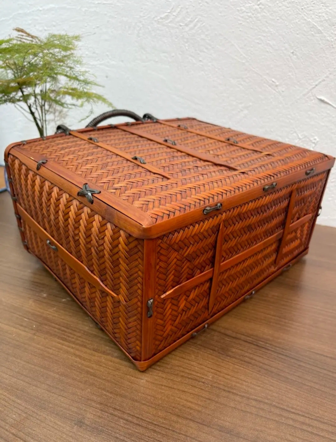 Bamboo Woven Tote with Tassel