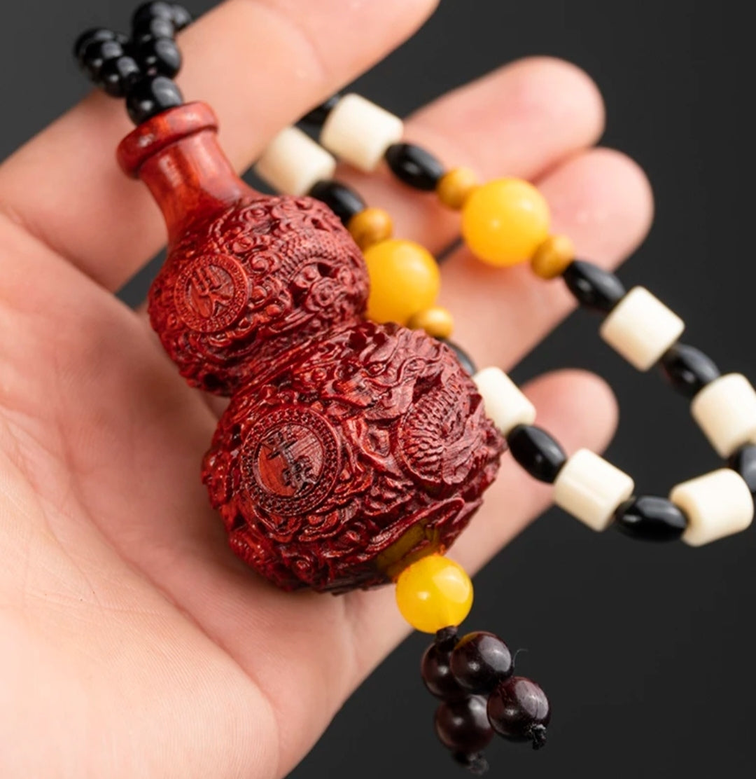 Carved Wood Gourd