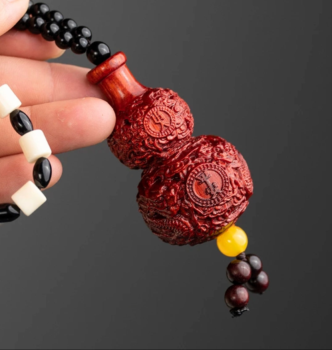 Carved Wood Gourd