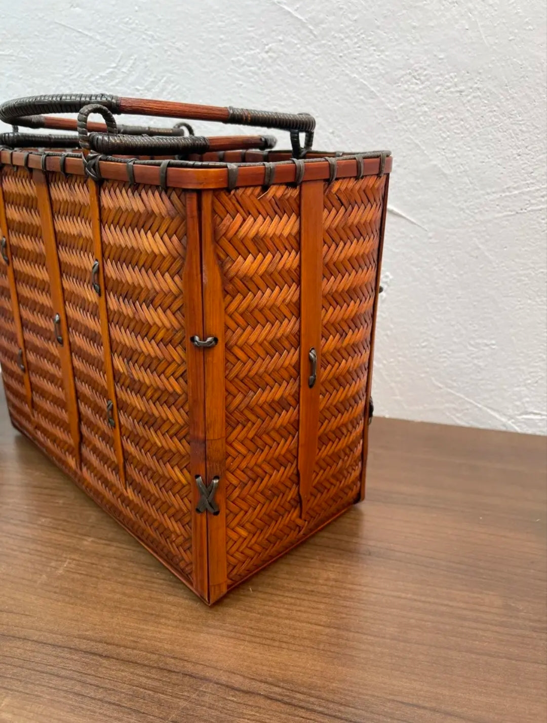 Bamboo Woven Tote with Tassel