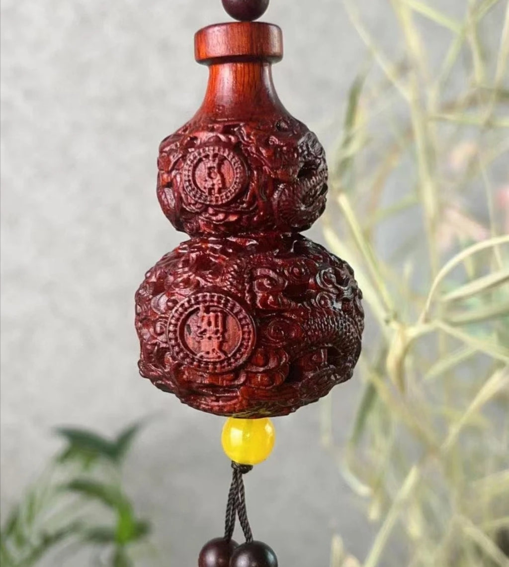 Carved Wood Gourd