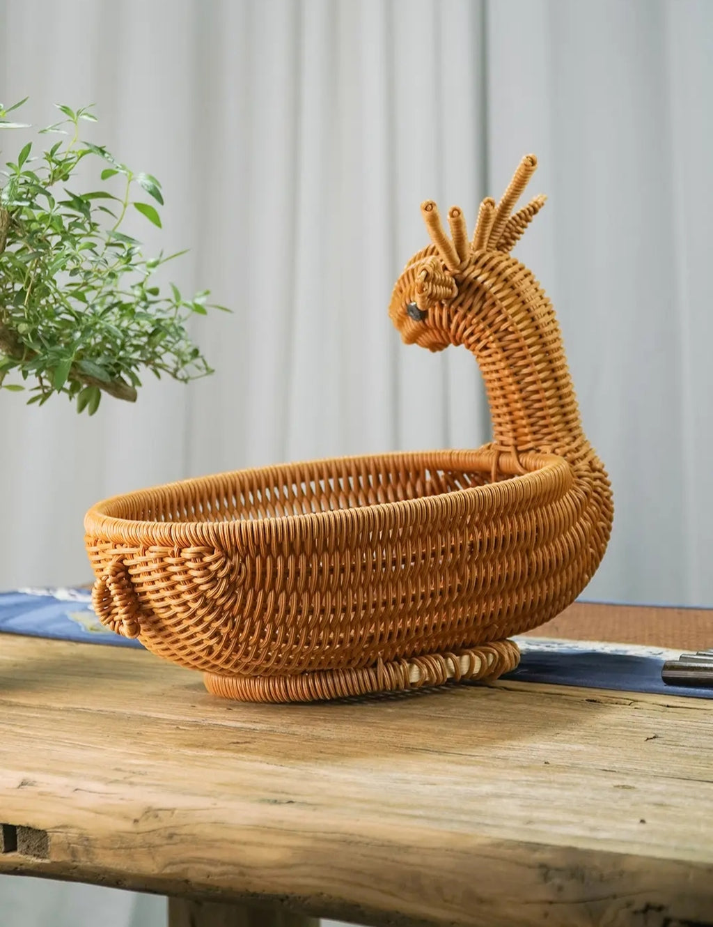 Giraffe Woven Fruit Basket