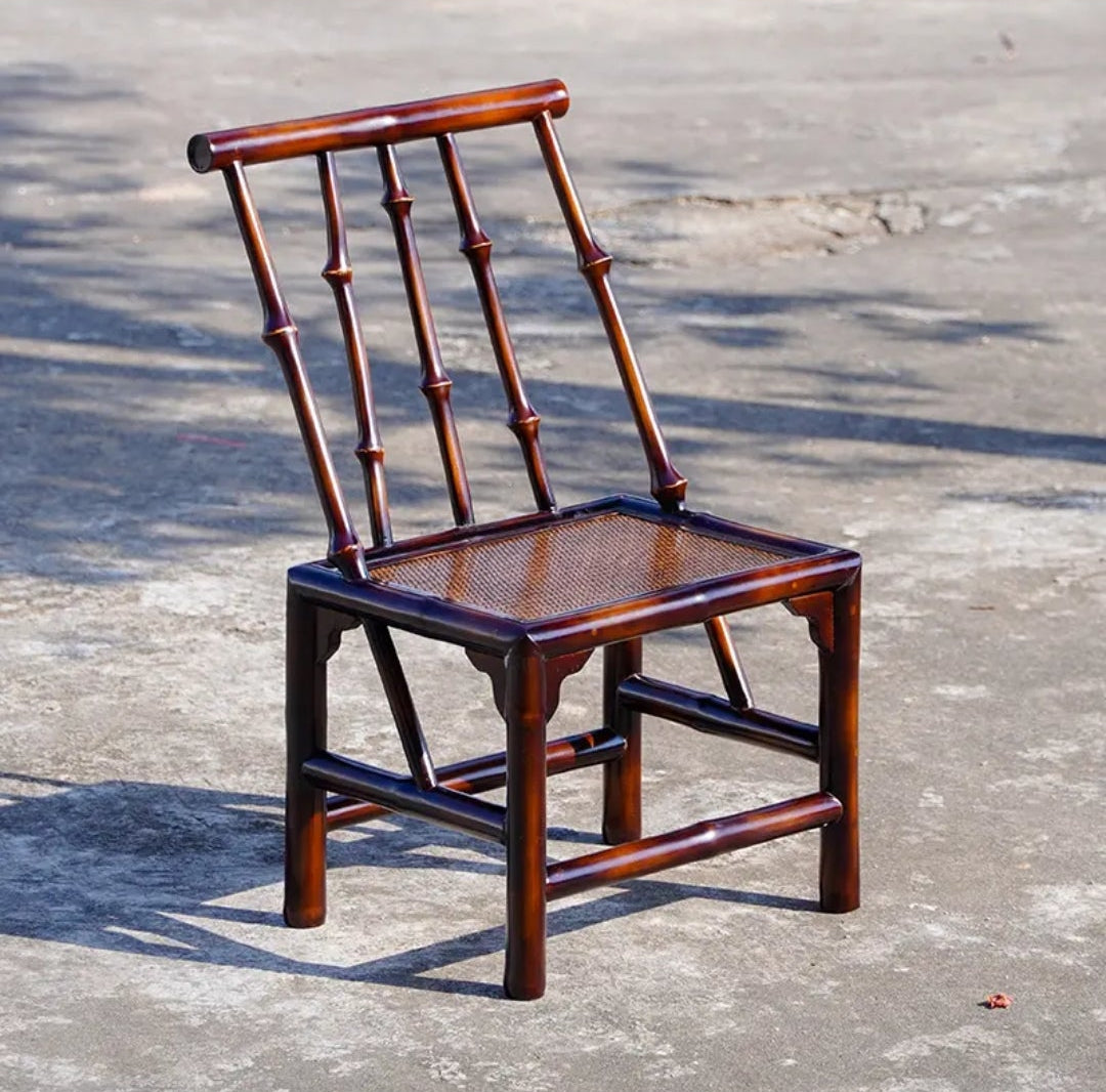 Bamboo Backrest Small Tea Chair