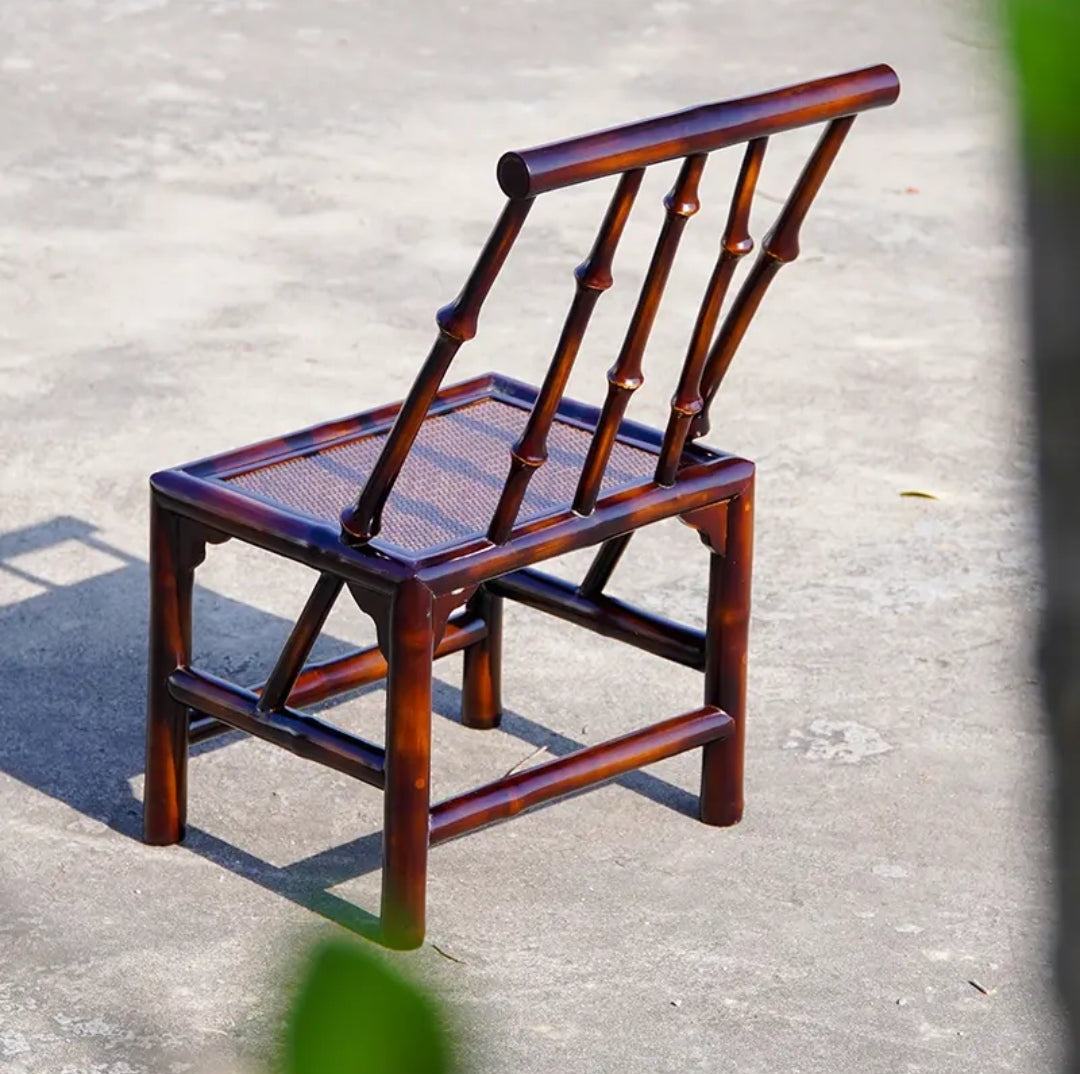 Bamboo Backrest Small Tea Chair