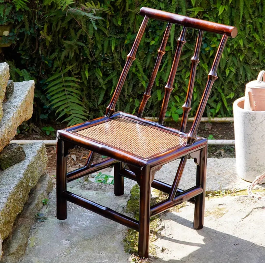 Bamboo Backrest Small Tea Chair