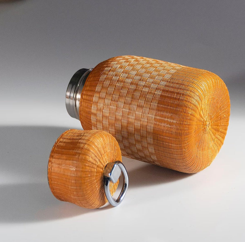 Full-Wrap Handwoven Bamboo Silk Insulated Tumbler | 220ml | Hot & Cold