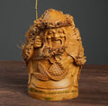 Handcarved Bamboo Root Fisherman Figurine | Decorative Sculpture