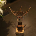 Flying Devil — Handcrafted Kinetic Manta Ray Wood Sculpture | Desktop Decor & Creative Gift