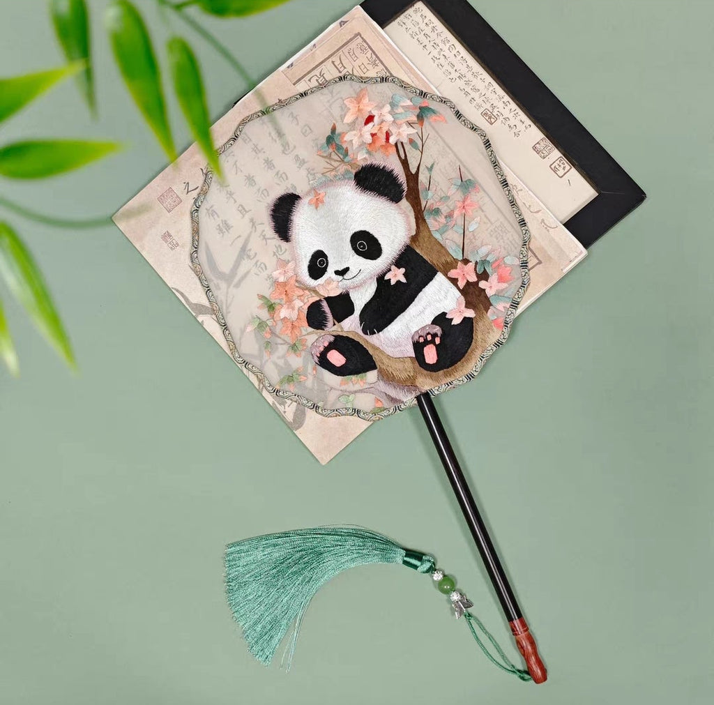 Suzhou Embroidery Silk Round Fan | Double-Sided Hanfu Accessory & Chinese Cultural Gift | 苏绣古风团扇真丝双面绣