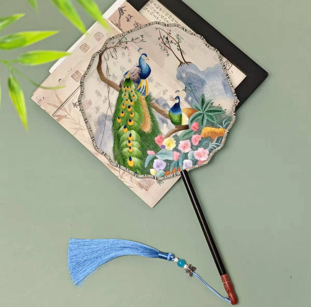 Suzhou Embroidery Silk Round Fan | Double-Sided Hanfu Accessory & Chinese Cultural Gift | 苏绣古风团扇真丝双面绣