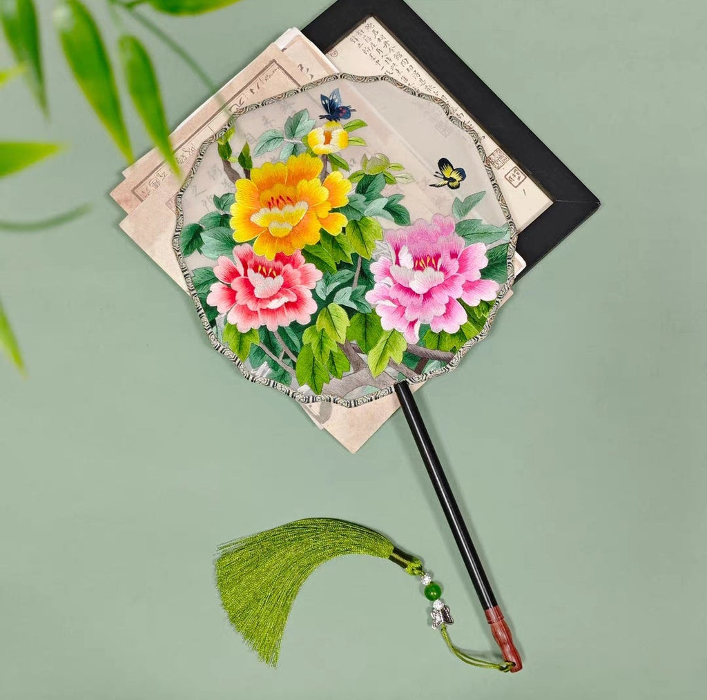 Suzhou Embroidery Silk Round Fan | Double-Sided Hanfu Accessory & Chinese Cultural Gift | 苏绣古风团扇真丝双面绣
