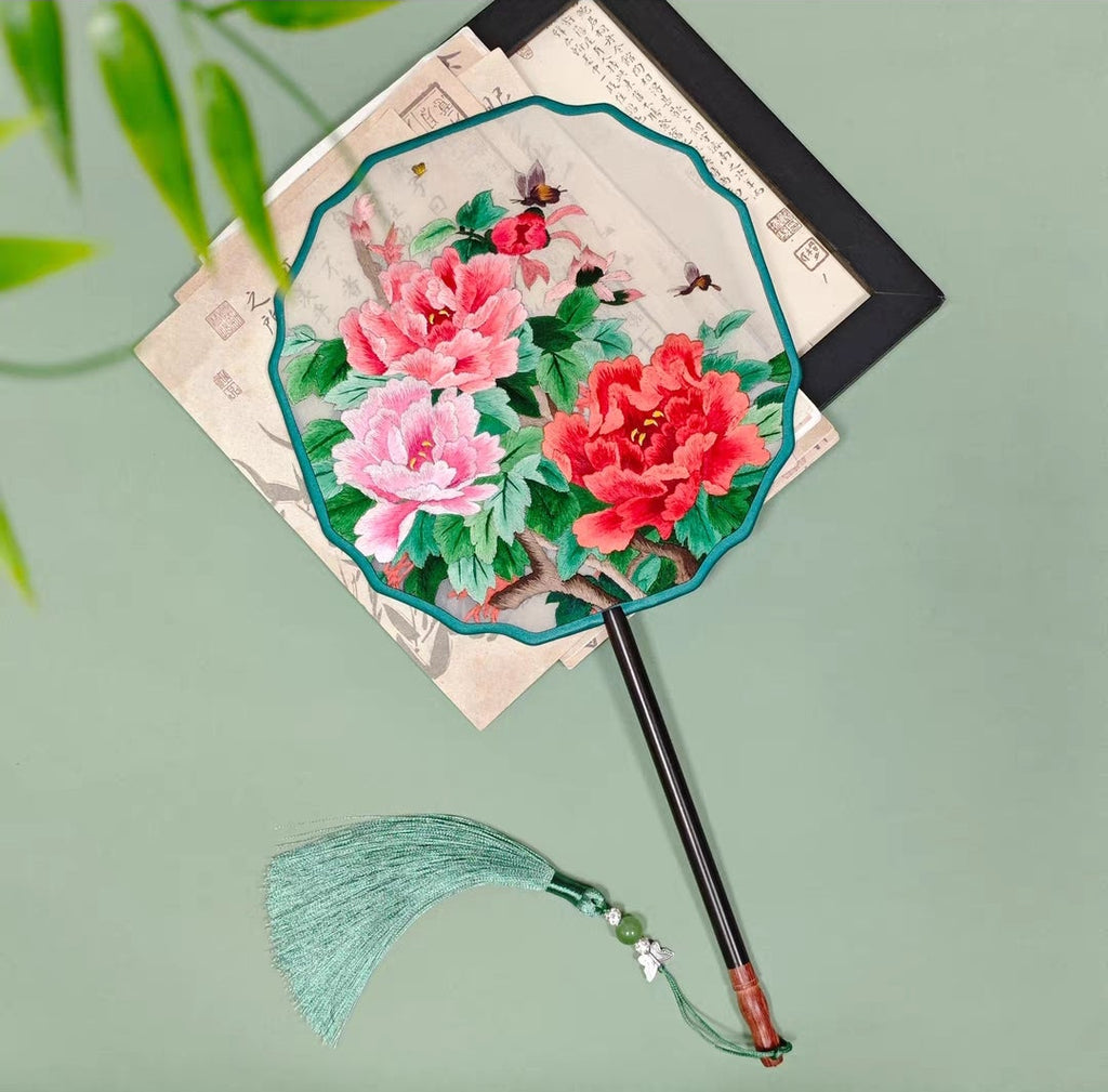 Suzhou Embroidery Silk Round Fan | Double-Sided Hanfu Accessory & Chinese Cultural Gift | 苏绣古风团扇真丝双面绣