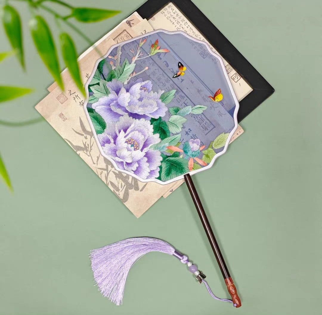 Suzhou Embroidery Silk Round Fan | Double-Sided Hanfu Accessory & Chinese Cultural Gift | 苏绣古风团扇真丝双面绣