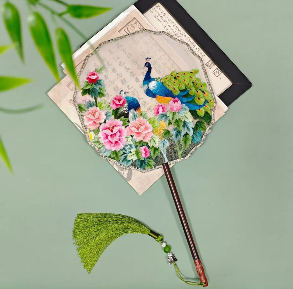 Suzhou Embroidery Silk Round Fan | Double-Sided Hanfu Accessory & Chinese Cultural Gift | 苏绣古风团扇真丝双面绣